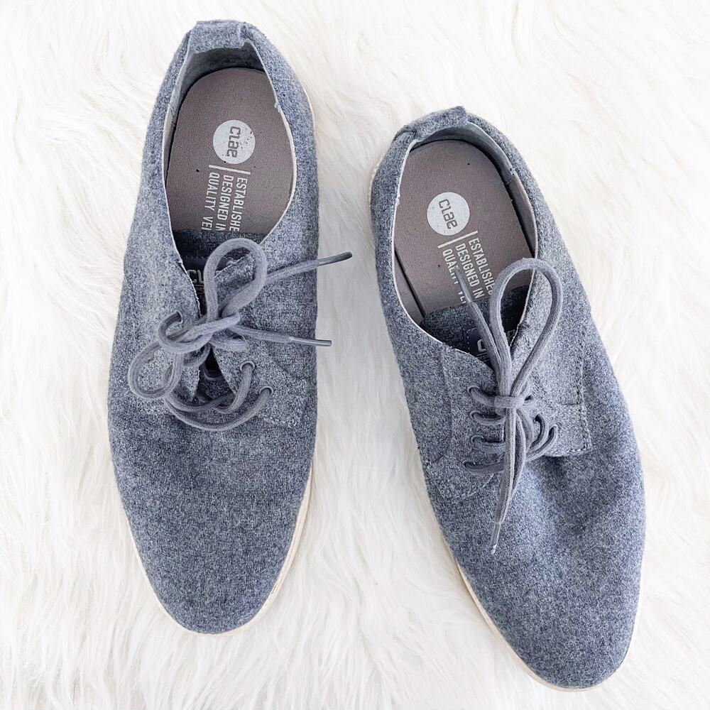 Clae Ellington Textile Sneakers in Gray Recycled Terry